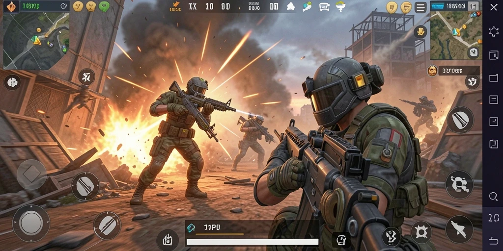 Gameplay seru dalam 116X dengan aksi tembak-menembak yang mendebarkan.