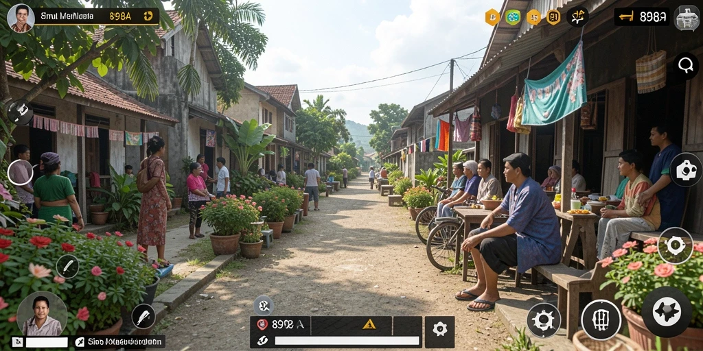 Tampilan gameplay yang mengasyikkan dari 898A dalam simulasi kehidupan.