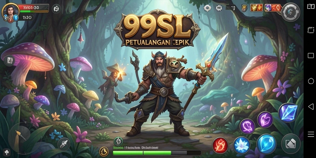 Screenshot 99SL menunjukkan pertempuran epik dan dunia yang menakjubkan.