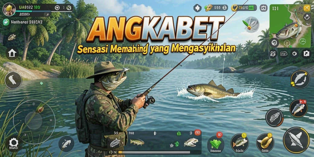 Tampilan gameplay Fishing yang seru dalam ANGKABET.