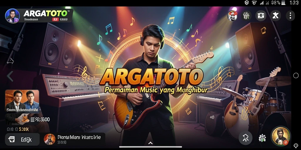 Tampilan gameplay menarik dalam ARGATOTO yang penuh musik.