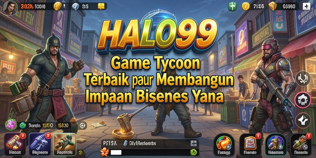 Tampilan gameplay seru dan strategi bisnis di HALO99.