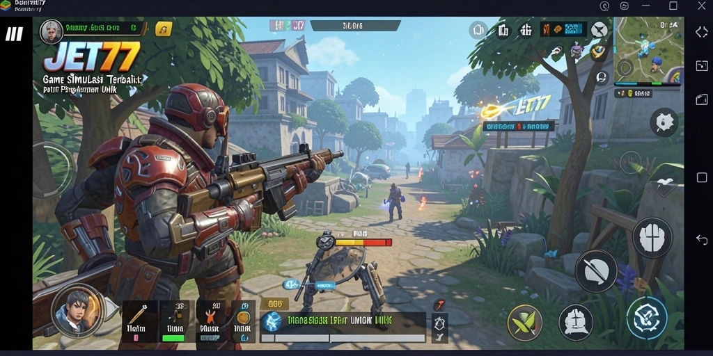 Tampilan gameplay menarik dari JET77 yang penuh warna dan interaktif.